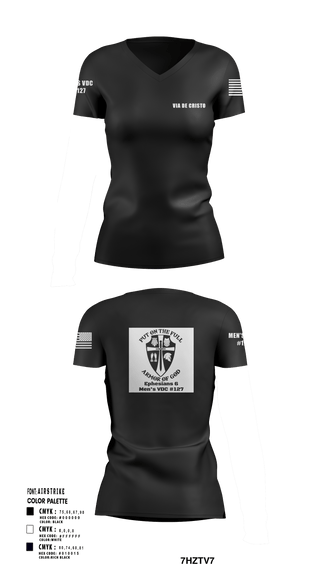 Women's Short Sleeve Vneck Shirt, Service AideService AideVia De Cristo, , Teamtime, Team time, sublimation, custom sports apparel, team uniforms, spirit wear, spiritwear, sports uniforms, custom shirts, team store, custom team store, fundraiser sports, apparel fundraiser