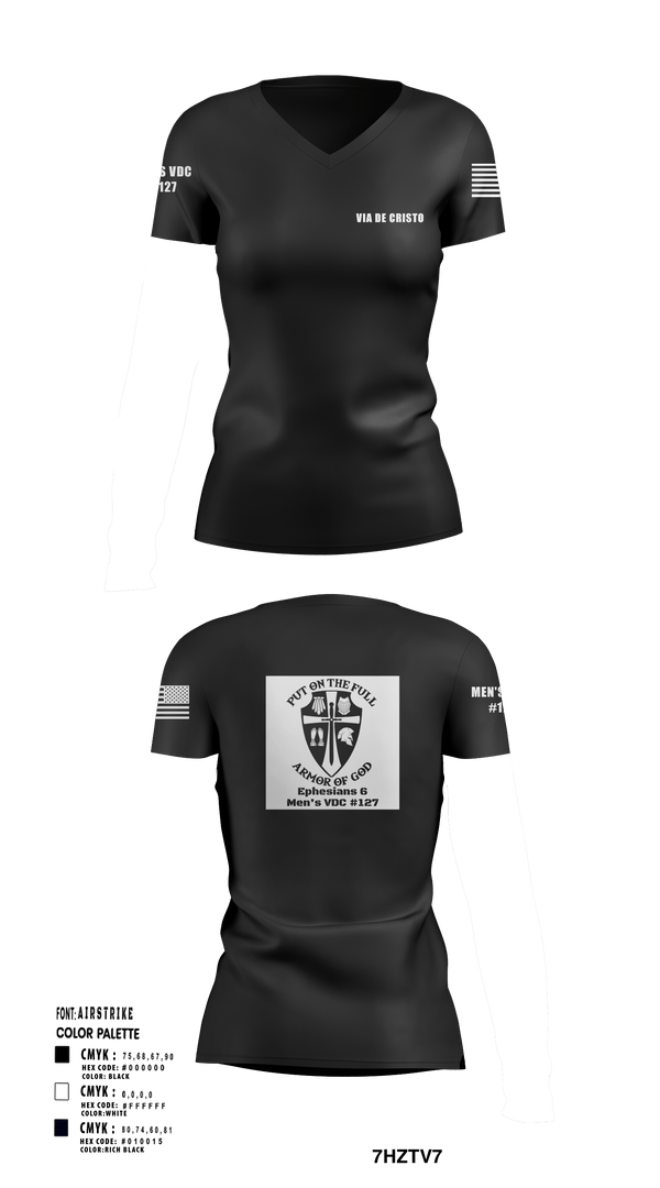 Women's Short Sleeve Vneck Shirt, Service AideService AideVia De Cristo, , Teamtime, Team time, sublimation, custom sports apparel, team uniforms, spirit wear, spiritwear, sports uniforms, custom shirts, team store, custom team store, fundraiser sports, apparel fundraiser