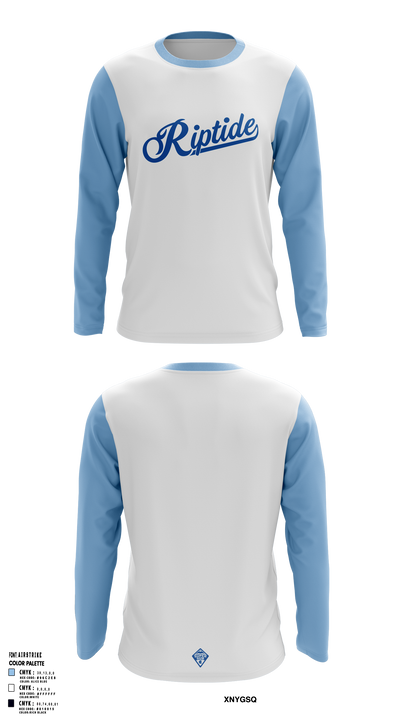 Riptide Swim Team 57097736 Long Sleeve Old School Cotton Feel Shirt - 1