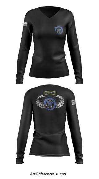 Women's Long Sleeve Vneck Shirt, 71st Chemical Company (HR), Army, Teamtime, Team time, sublimation, custom sports apparel, team uniforms, spirit wear, spiritwear, sports uniforms, custom shirts, team store, custom team store, fundraiser sports, apparel fundraiser