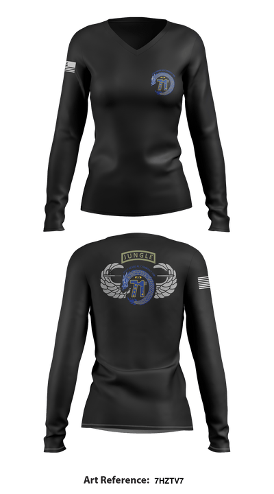 71st Chemical Company (HR) 90484778 Women's Long Sleeve V-neck Shirt - 3