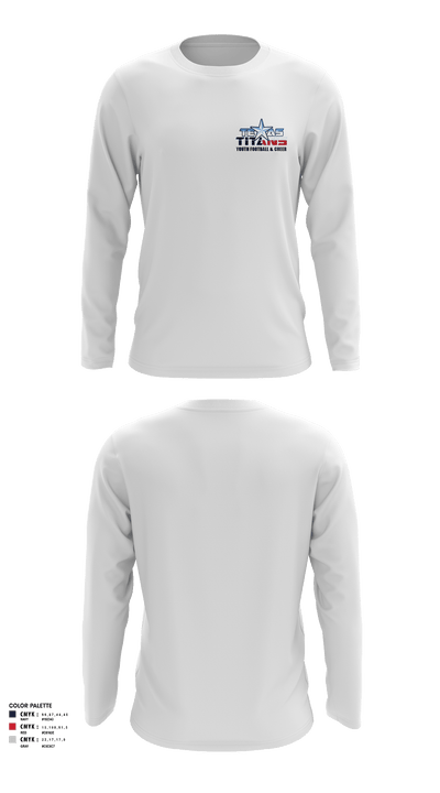 Texas Titans Youth Football 17189264 Long Sleeve Performance Shirt - 15