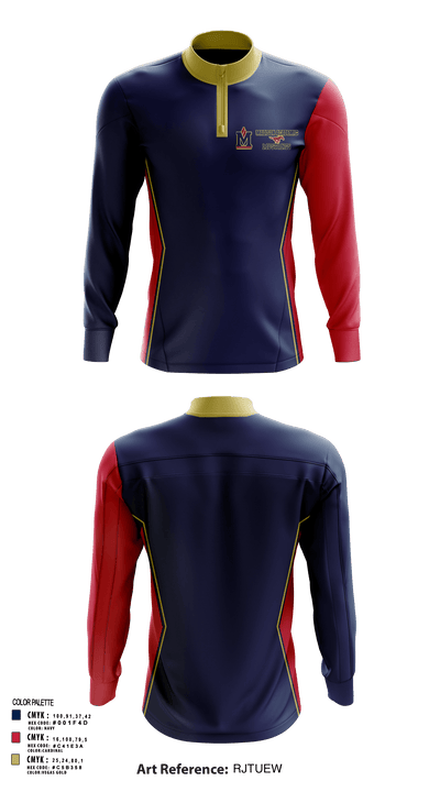 Madison Academic Magnet School Volleyball 51291409 Quarter Zip Jacket - 136