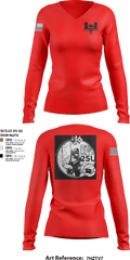 302nd EN CO 64266225 Women's Long Sleeve V-neck Shirt - 13