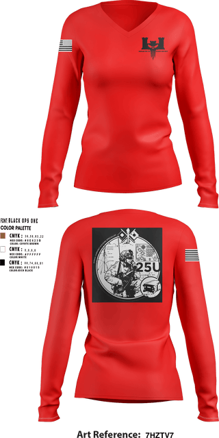 Women's Long Sleeve Vneck Shirt, 302nd EN CO, Army, Teamtime, Team time, sublimation, custom sports apparel, team uniforms, spirit wear, spiritwear, sports uniforms, custom shirts, team store, custom team store, fundraiser sports, apparel fundraiser