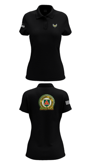 Women's Short Sleeve Performance Polo, 51st Combat Engineers, Army, Teamtime, Team time, sublimation, custom sports apparel, team uniforms, spirit wear, spiritwear, sports uniforms, custom shirts, team store, custom team store, fundraiser sports, apparel fundraiser