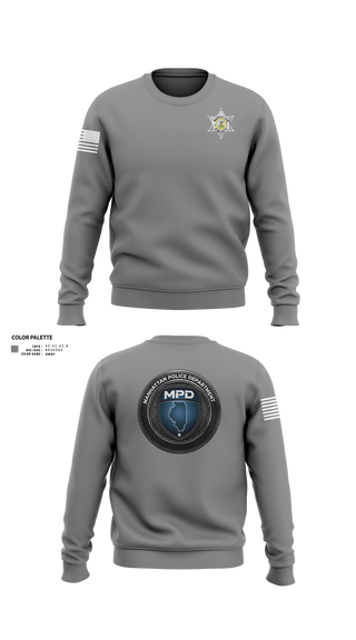 Crew Neck Sweatshirt, Manhattan Police Department, , Teamtime, Team time, sublimation, custom sports apparel, team uniforms, spirit wear, spiritwear, sports uniforms, custom shirts, team store, custom team store, fundraiser sports, apparel fundraiser