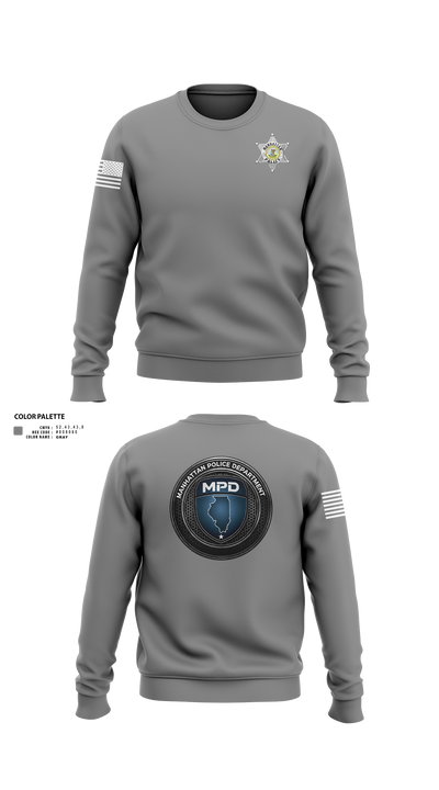 Manhattan Police Department 25505954 Crew Neck Sweatshirt - 141