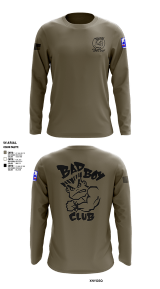 Long Sleeve Performance Shirt, 3rd PLT Bad Boys, Army, Teamtime, Team time, sublimation, custom sports apparel, team uniforms, spirit wear, spiritwear, sports uniforms, custom shirts, team store, custom team store, fundraiser sports, apparel fundraiser