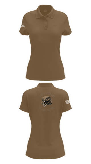 Women's Short Sleeve Performance Polo, Delta company 114, Army, Teamtime, Team time, sublimation, custom sports apparel, team uniforms, spirit wear, spiritwear, sports uniforms, custom shirts, team store, custom team store, fundraiser sports, apparel fundraiser