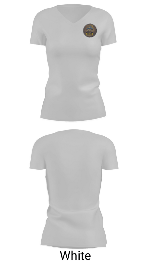 Women's Short Sleeve Vneck Shirt, Square Level and Plumb, , Teamtime, Team time, sublimation, custom sports apparel, team uniforms, spirit wear, spiritwear, sports uniforms, custom shirts, team store, custom team store, fundraiser sports, apparel fundraiser