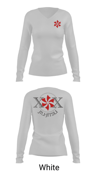 10-10 Jiu Jitsu 45151237 Women's Long Sleeve V-neck Shirt - 16