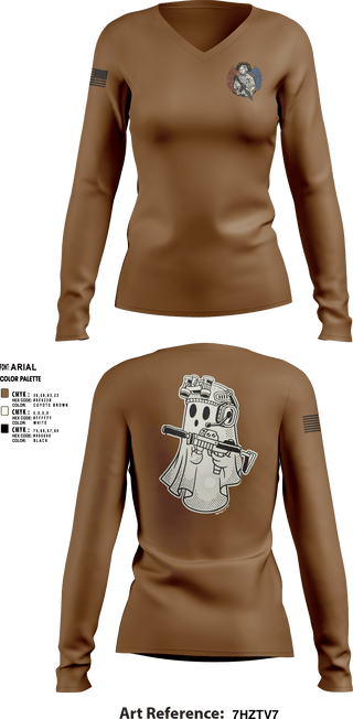 Women's Long Sleeve Vneck Shirt, 5th special forces group, Army, Teamtime, Team time, sublimation, custom sports apparel, team uniforms, spirit wear, spiritwear, sports uniforms, custom shirts, team store, custom team store, fundraiser sports, apparel fundraiser