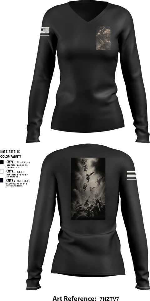 Women's Long Sleeve Vneck Shirt, United Navy Sailor, Navy, Teamtime, Team time, sublimation, custom sports apparel, team uniforms, spirit wear, spiritwear, sports uniforms, custom shirts, team store, custom team store, fundraiser sports, apparel fundraiser