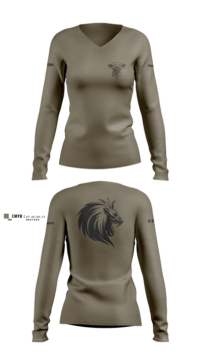 U Pride 28324772 Women's Long Sleeve V-neck Shirt - 1