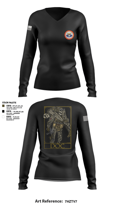 MCSFR RAS 3147834 Women's Long Sleeve V-neck Shirt - 3
