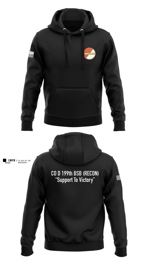 Hoodie, Co D 199TH BSB RECON, National Guard, Teamtime, Team time, sublimation, custom sports apparel, team uniforms, spirit wear, spiritwear, sports uniforms, custom shirts, team store, custom team store, fundraiser sports, apparel fundraiser