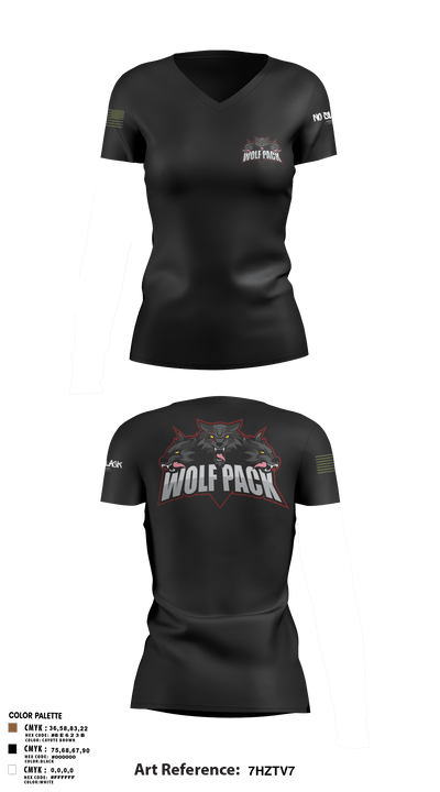 501st BSB 21749910 Women's Short Sleeve V-neck Shirt - 3