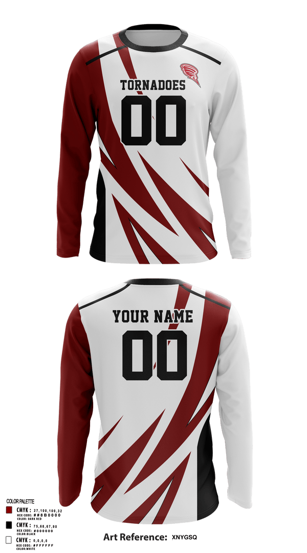 Long Sleeve Performance Shirt, Tornadoes, Men's Volleyball, Teamtime, Team time, sublimation, custom sports apparel, team uniforms, spirit wear, spiritwear, sports uniforms, custom shirts, team store, custom team store, fundraiser sports, apparel fundraiser