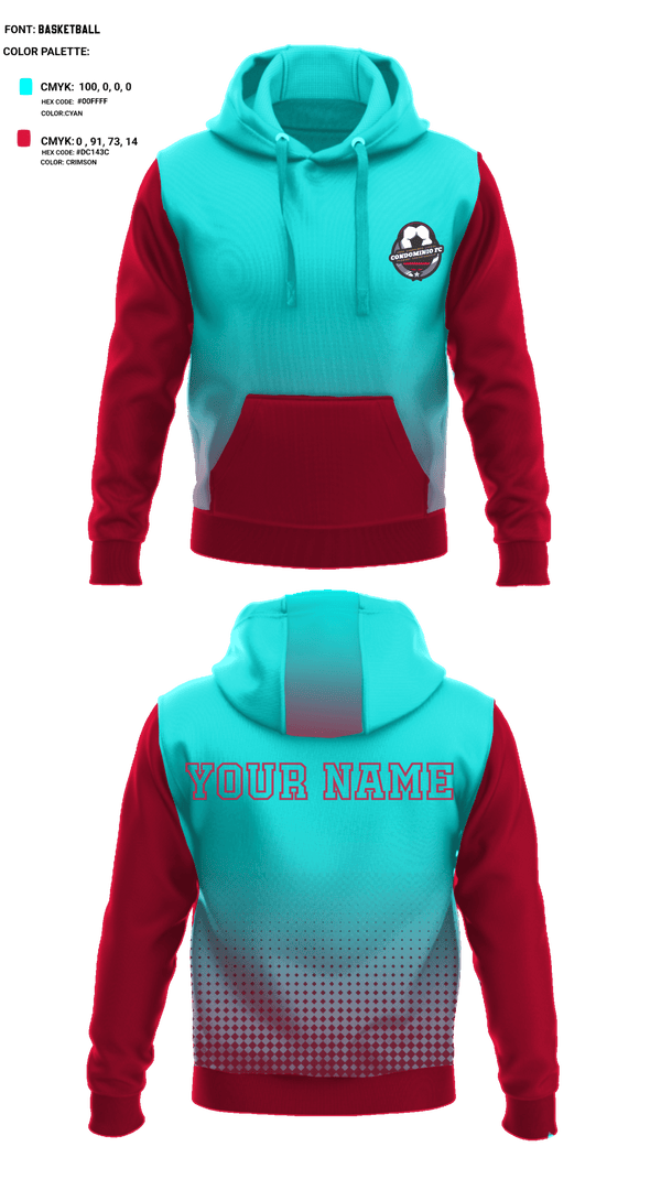 Hoodie, Condominio FC, Men's Soccer, Teamtime, Team time, sublimation, custom sports apparel, team uniforms, spirit wear, spiritwear, sports uniforms, custom shirts, team store, custom team store, fundraiser sports, apparel fundraiser