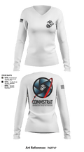 MCRDPI COMMSTRAT 84265949 Women's Long Sleeve V-neck Shirt - 5