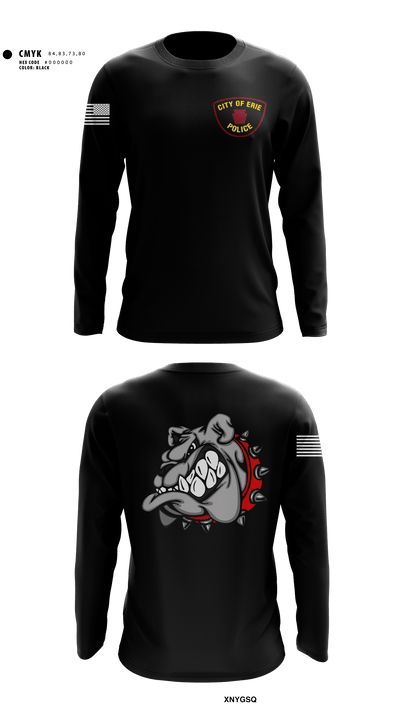 Erie police department 42261710 Long Sleeve Performance Shirt - 1