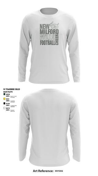 Long Sleeve Performance Shirt, New Milford Bulls Football And Cheerleading, Football, Teamtime, Team time, sublimation, custom sports apparel, team uniforms, spirit wear, spiritwear, sports uniforms, custom shirts, team store, custom team store, fundraiser sports, apparel fundraiser