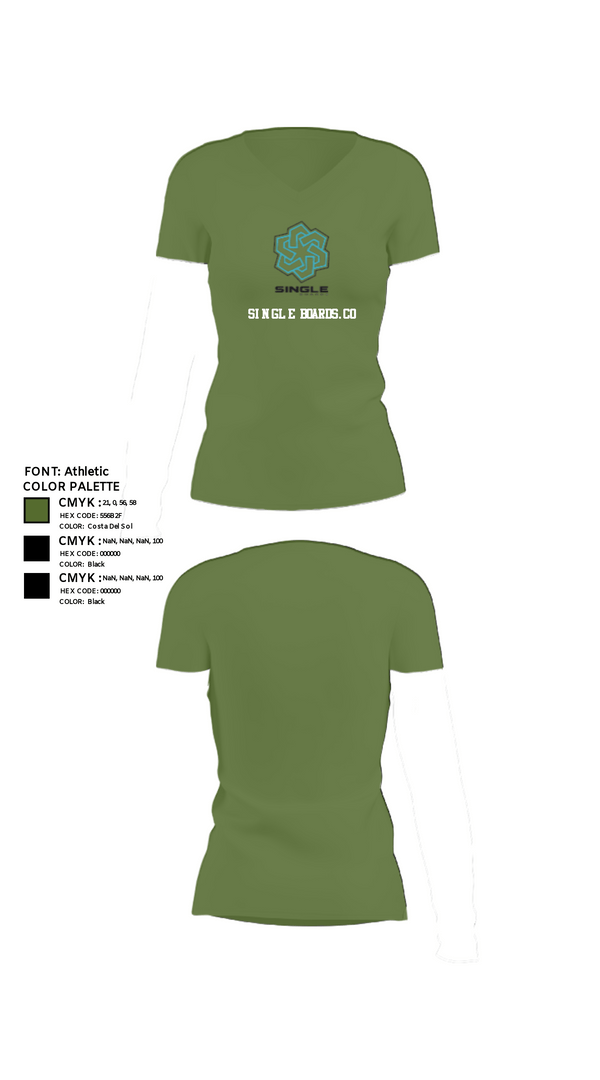 Women's Short Sleeve Vneck Shirt, Single Boards.co, E-Sports, Teamtime, Team time, sublimation, custom sports apparel, team uniforms, spirit wear, spiritwear, sports uniforms, custom shirts, team store, custom team store, fundraiser sports, apparel fundraiser