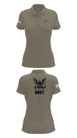 Women's Short Sleeve Performance Polo, Cvn 77 IM-5, Navy, Teamtime, Team time, sublimation, custom sports apparel, team uniforms, spirit wear, spiritwear, sports uniforms, custom shirts, team store, custom team store, fundraiser sports, apparel fundraiser