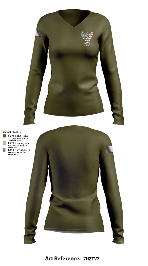 Women's Long Sleeve Vneck Shirt, , Air Force, Teamtime, Team time, sublimation, custom sports apparel, team uniforms, spirit wear, spiritwear, sports uniforms, custom shirts, team store, custom team store, fundraiser sports, apparel fundraiser