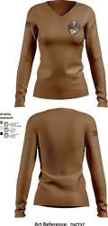332nd EMXS 72037351 Women's Long Sleeve V-neck Shirt - 1