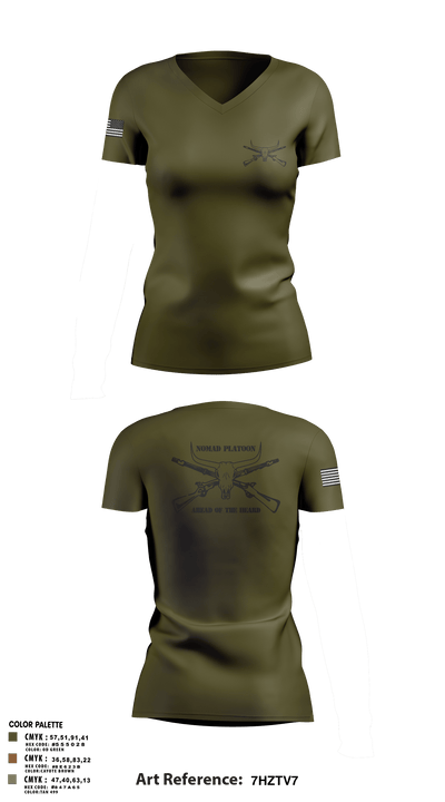 Nomad Platoon 19396674 Women's Short Sleeve V-neck Shirt - 4