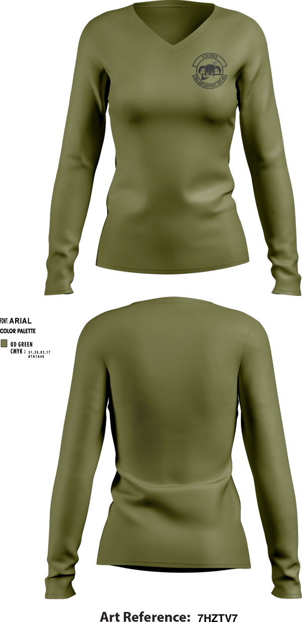 Women's Long Sleeve Vneck Shirt, , Air Force, Teamtime, Team time, sublimation, custom sports apparel, team uniforms, spirit wear, spiritwear, sports uniforms, custom shirts, team store, custom team store, fundraiser sports, apparel fundraiser