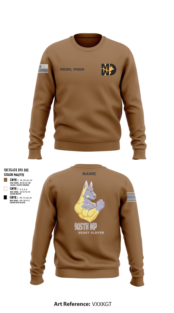 Crew Neck Sweatshirt, 905th MP DET, Army, Teamtime, Team time, sublimation, custom sports apparel, team uniforms, spirit wear, spiritwear, sports uniforms, custom shirts, team store, custom team store, fundraiser sports, apparel fundraiser