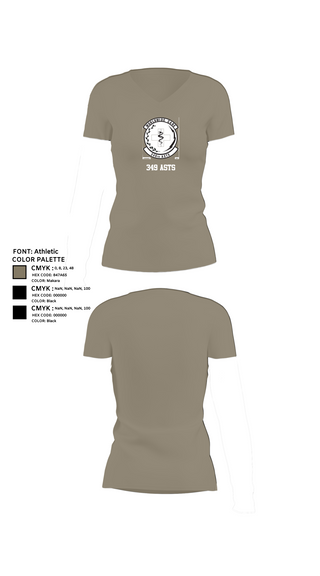 Women's Short Sleeve Vneck Shirt, 349 ASTS, , Teamtime, Team time, sublimation, custom sports apparel, team uniforms, spirit wear, spiritwear, sports uniforms, custom shirts, team store, custom team store, fundraiser sports, apparel fundraiser