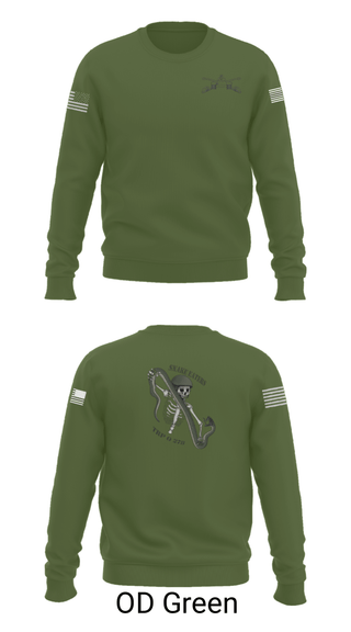Crew Neck Sweatshirt, Q Troop 4/278th, Army, Teamtime, Team time, sublimation, custom sports apparel, team uniforms, spirit wear, spiritwear, sports uniforms, custom shirts, team store, custom team store, fundraiser sports, apparel fundraiser