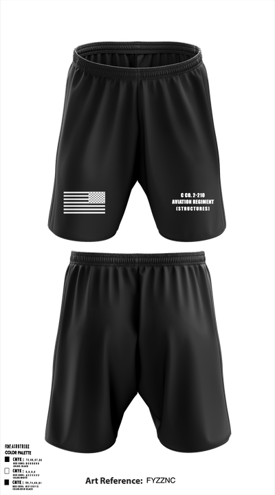 C Co. 2-210 Aviation Regiment (Structures) 22020258 Athletic Shorts With Pockets - 1