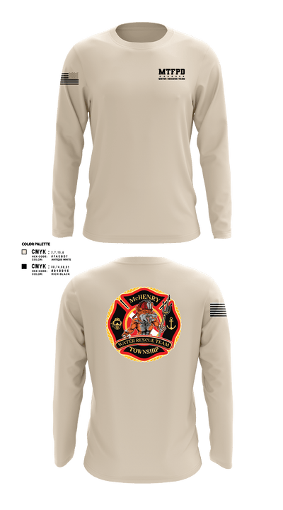 MTFPD Water Rescue Teams 62483869 Long Sleeve Performance Shirt - 1