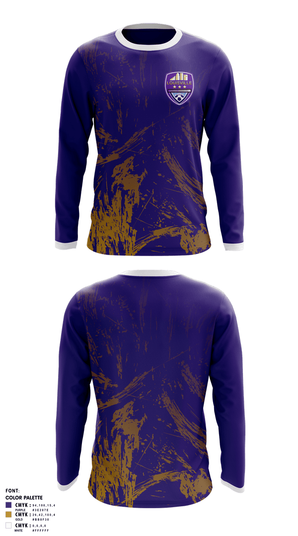 Long Sleeve Performance Shirt, Louisville Rising Star, Men's Soccer, Teamtime, Team time, sublimation, custom sports apparel, team uniforms, spirit wear, spiritwear, sports uniforms, custom shirts, team store, custom team store, fundraiser sports, apparel fundraiser