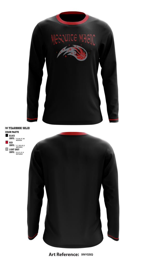 Long Sleeve Performance Shirt, Mesquite Magic, Men's Basketball, Teamtime, Team time, sublimation, custom sports apparel, team uniforms, spirit wear, spiritwear, sports uniforms, custom shirts, team store, custom team store, fundraiser sports, apparel fundraiser