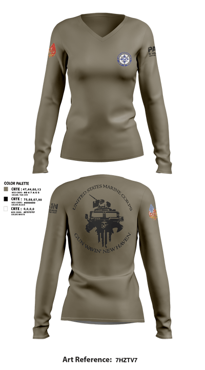 Maintenance Service Company 9999533 Women's Long Sleeve V-neck Shirt - 1