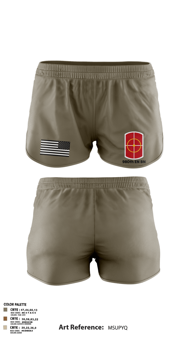 Ranger Panties, 980th EN BN, Army, Teamtime, Team time, sublimation, custom sports apparel, team uniforms, spirit wear, spiritwear, sports uniforms, custom shirts, team store, custom team store, fundraiser sports, apparel fundraiser
