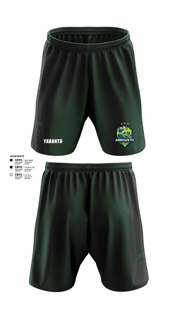 Athletic Shorts With Pockets, ARROWS FC, Men's Soccer, Teamtime, Team time, sublimation, custom sports apparel, team uniforms, spirit wear, spiritwear, sports uniforms, custom shirts, team store, custom team store, fundraiser sports, apparel fundraiser
