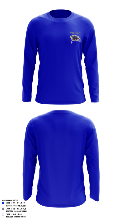 Wheatland youth football and cheer 53677637 Long Sleeve Performance Polo - 6