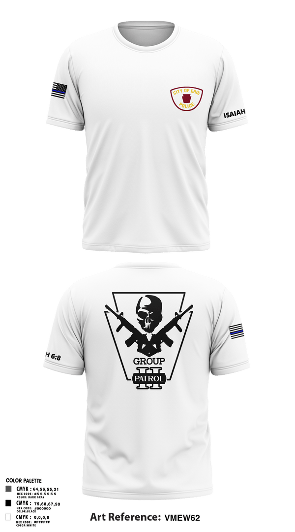 Old School Cotton Feel Shirt, Erie police department, Police, Teamtime, Team time, sublimation, custom sports apparel, team uniforms, spirit wear, spiritwear, sports uniforms, custom shirts, team store, custom team store, fundraiser sports, apparel fundraiser