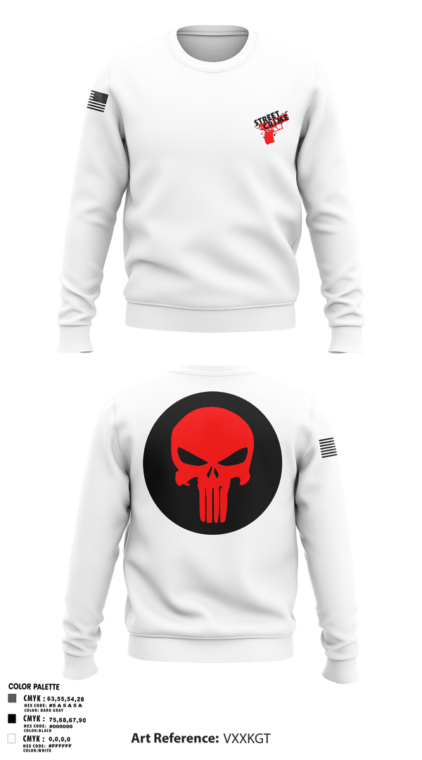 Crew Neck Sweatshirt, Street Crimes, Police, Teamtime, Team time, sublimation, custom sports apparel, team uniforms, spirit wear, spiritwear, sports uniforms, custom shirts, team store, custom team store, fundraiser sports, apparel fundraiser