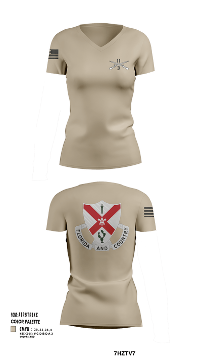 C Co 1-124 Rifle Company 57736053 Women's Short Sleeve V-neck Shirt - 3