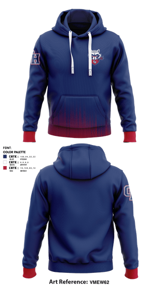 Hoodie, Oak Hill High School, Spirit Store, Teamtime, Team time, sublimation, custom sports apparel, team uniforms, spirit wear, spiritwear, sports uniforms, custom shirts, team store, custom team store, fundraiser sports, apparel fundraiser