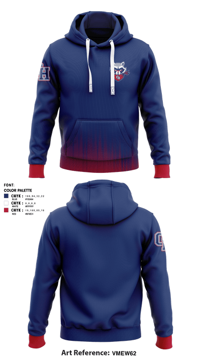 Oak Hill High School 95566271 Hoodie - 1