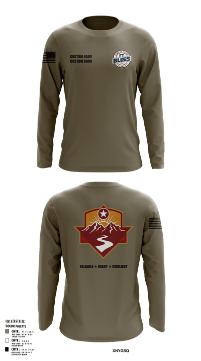 Fort Bliss DENTAC 45605501 Long Sleeve Performance Shirt - 23